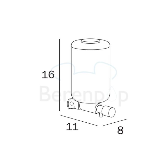 Inda Hotellerie A05670CR zeepdispenser 0,5 liter chroom