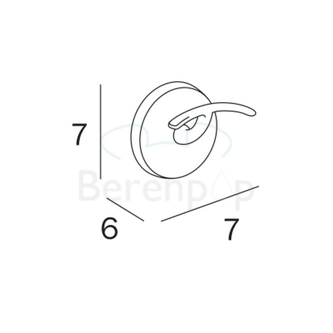 Inda Hotellerie - Colorella A23210CR kledinghaak chroom