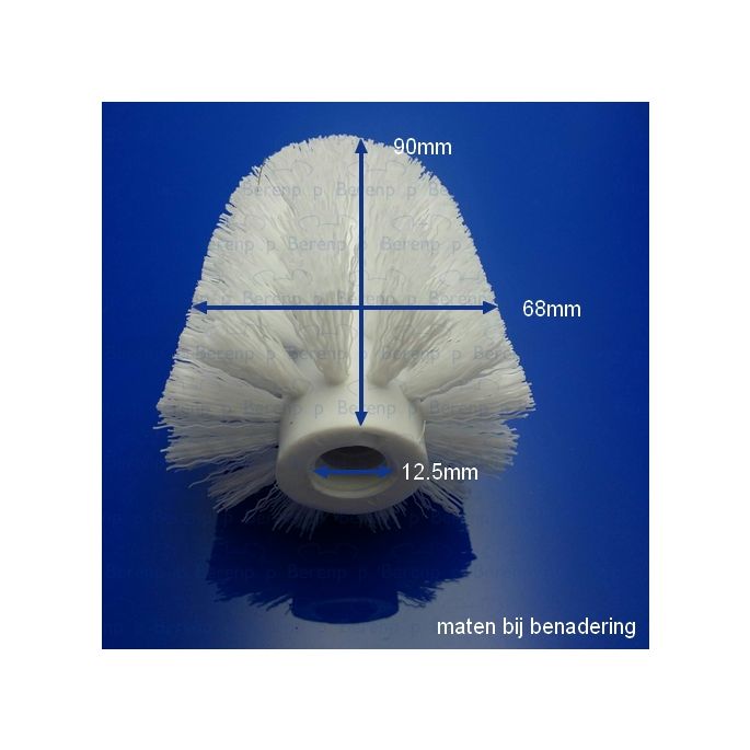 Inda R76140002 losse borstelkop wit voor toiletborstel