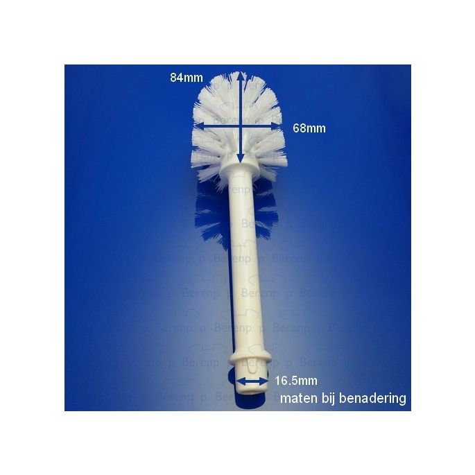 Inda RV0140 borstelkop wit met halve steel voor toiletborstel