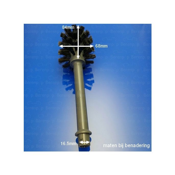 Inda RV014B001 borstelkop met halve steel voor toiletborstel antraciet