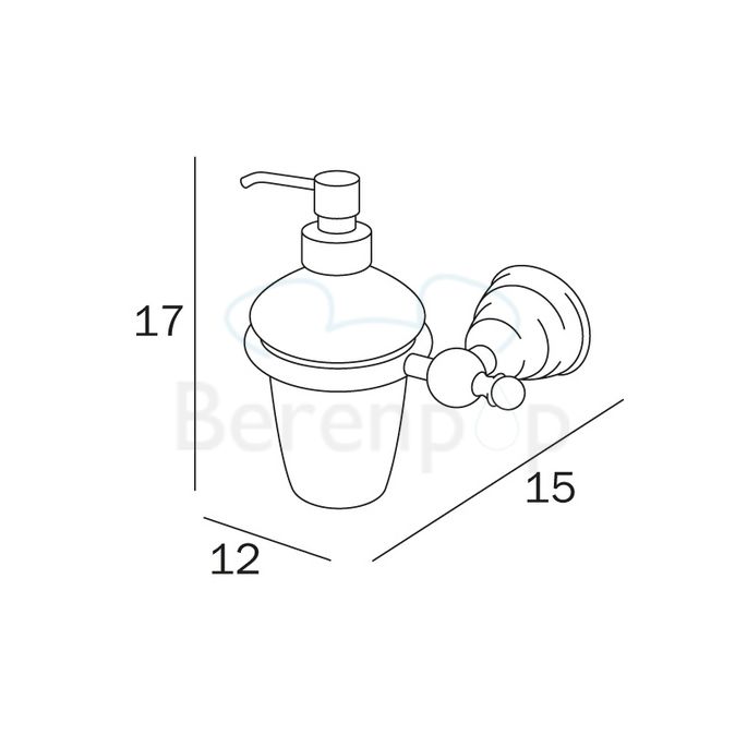 Inda Raffaella A32120CR21 zeepdispenser gesatineerd glas/ chroom