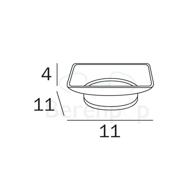 Inda Touch - Divo - Mito R1511B001 zeepschaal extra helder transparant glas