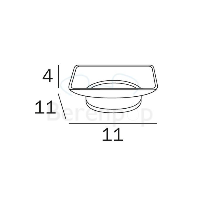 Inda Touch - Divo - Mito R1511B002 zeepschaal gesatineerd glas