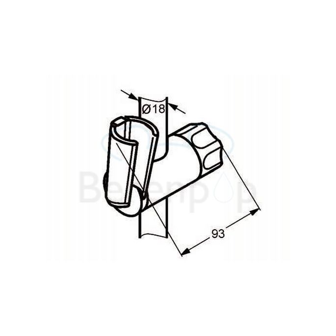 Kludi Logo 7133705-00 glijstuk voor glijstang chroom