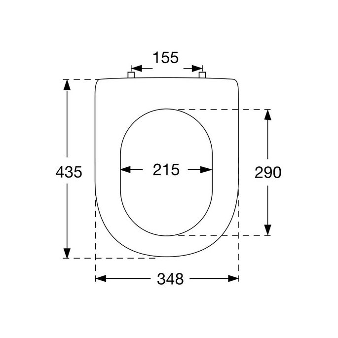 Pressalit 300 548000-BT8999 toiletzitting met deksel wit