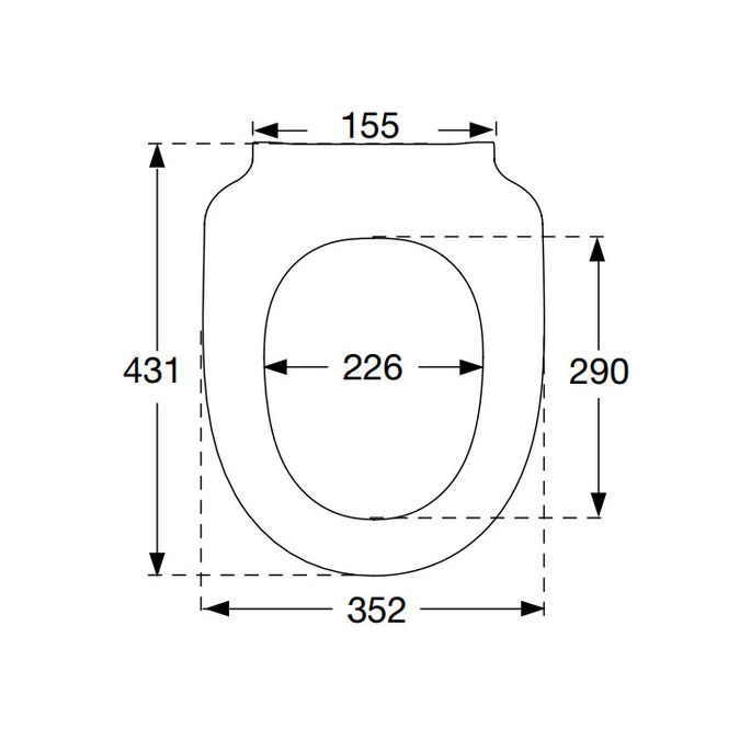 Pressalit 300+ 776000-DA9999 toiletzitting met deksel wit