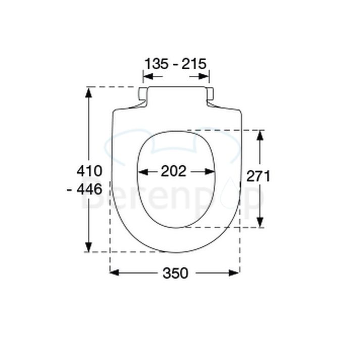 Pressalit 345 938000-D02999 toiletzitting met deksel wit