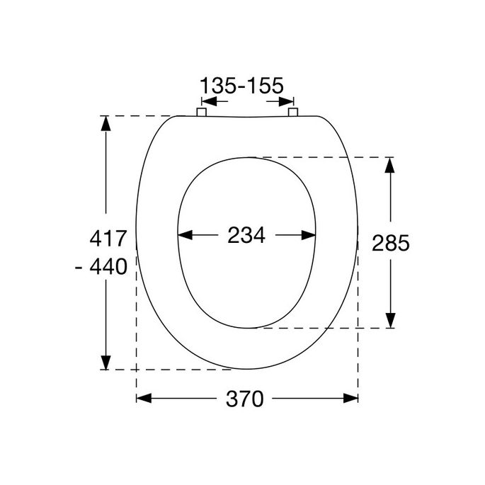 Pressalit Projecta 53011-BY3999 toiletzitting zonder deksel wit polygiene