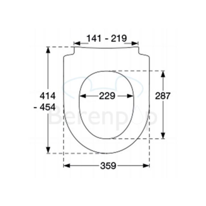 Pressalit Sway D 934001-BL6999 toiletzitting met deksel zwart