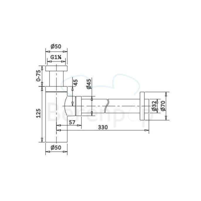 San4U 2053290 designsifon nikkel RVS look