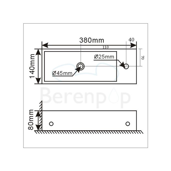San4U 2507401 Queen (rechts) fontein 38x14x8cm keramiek wit