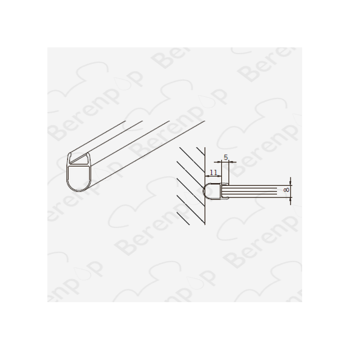 San4U Sealday SD025 o-profiel, 200cm, 8mm