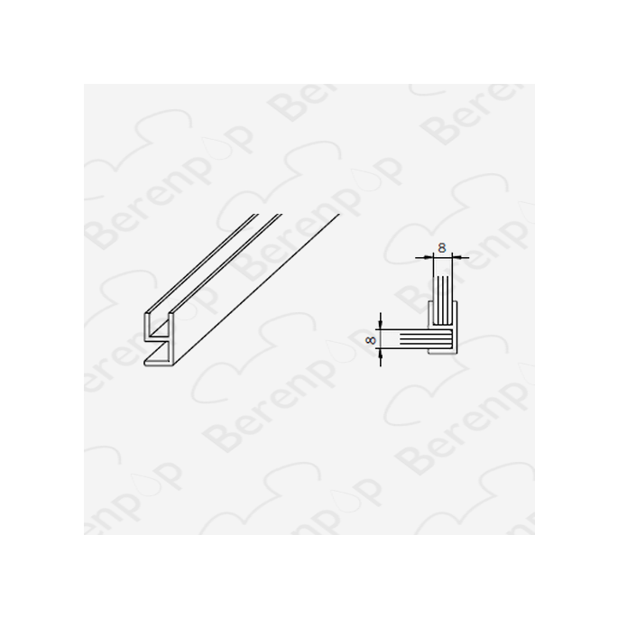 San4U Sealday SD041 hoekverbindingsprofiel 90 graden, 200cm, 8mm