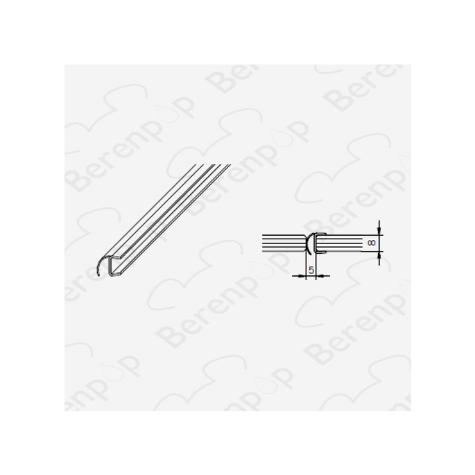 San4U Sealday SD064 middendichtingsprofiel, 200cm, 8mm
