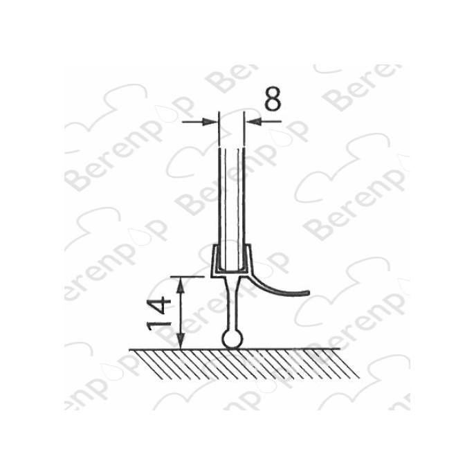 Villeroy en Boch Subway PGR60450460009 afwaterprofiel, 200cm, 8mm