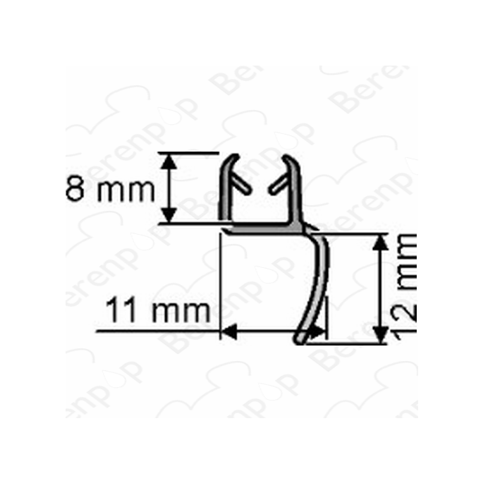 Huppe universeel 070015 afdichtingsprofiel , 200,8cm / 6mm