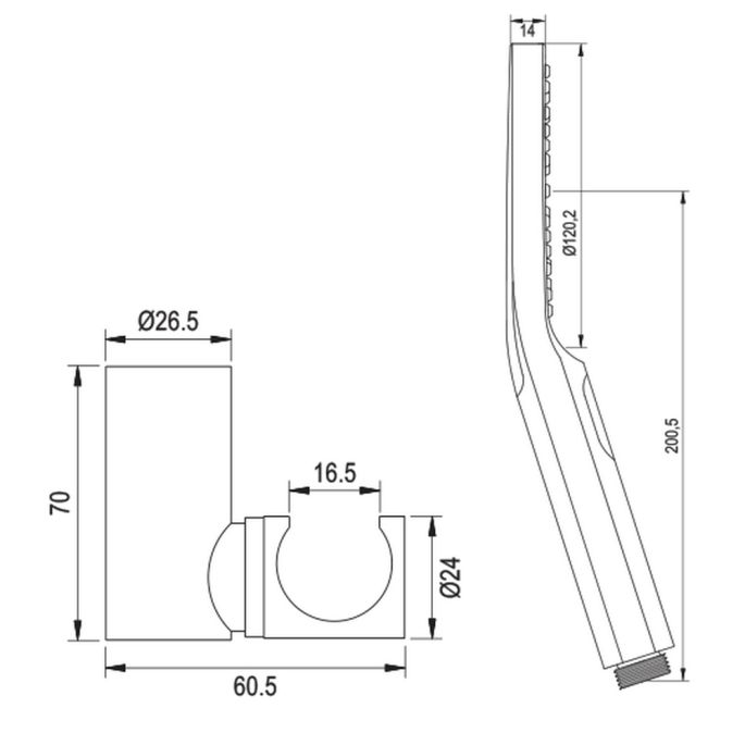 Brauer Edition 5-GG-041-4 opbouw baddouche thermostaatkraan SET 04 goud geborsteld PVD