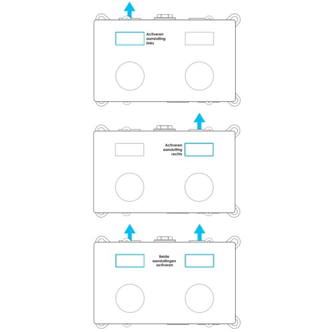 Brauer Carving 5-NG-195 thermostatische inbouw regendouche met drukknoppen SET 60 RVS geborsteld PVD