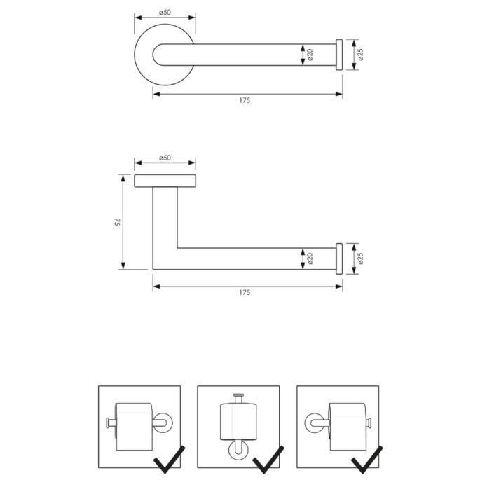 Brauer 5-CE-152 accessoire set 3-in-1 chroom