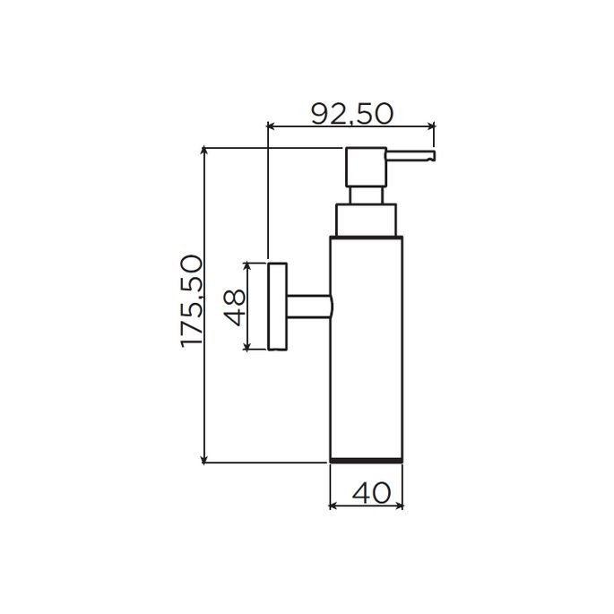 Clou Sjokker SJ092604520 zeepdispenser 100cc wand mat wit