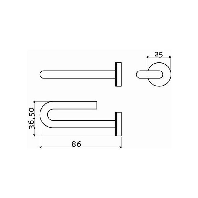 Clou Slim CL090301241 tandenborstelhouder rvs geborsteld (OUTLET)
