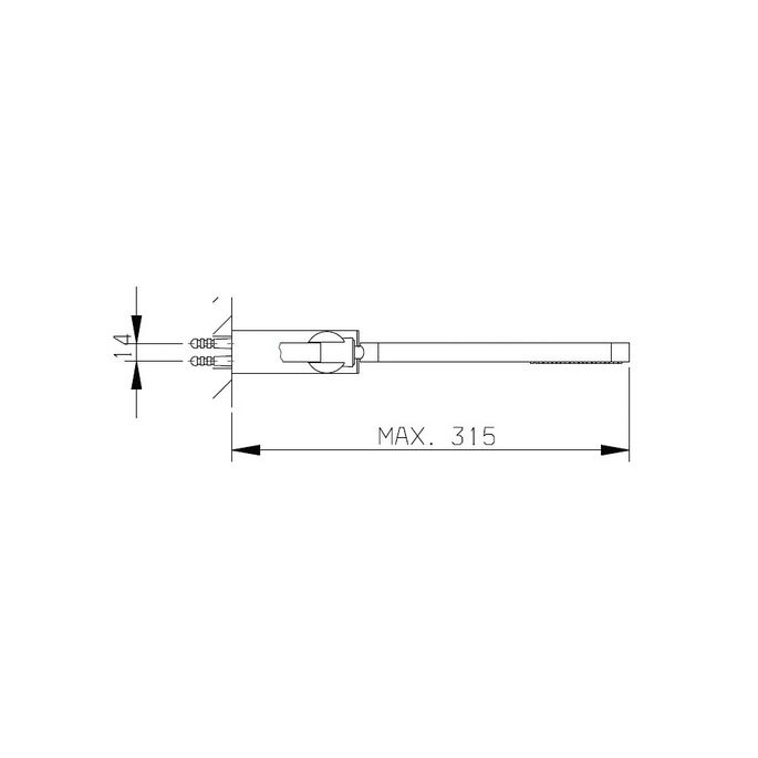 Dekker Lavanto Levity 253436 handdouche met houder chroom (OUTLET)