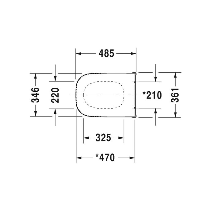 Duravit D-Code 0060310000 toiletzitting Vital met deksel wit
