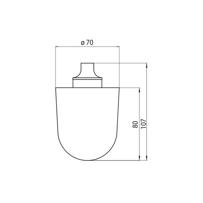 Emco 101513990 borstelkop 70mm (M12) wit