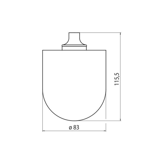 Emco 291513990 borstelkop 83mm (M12) wit