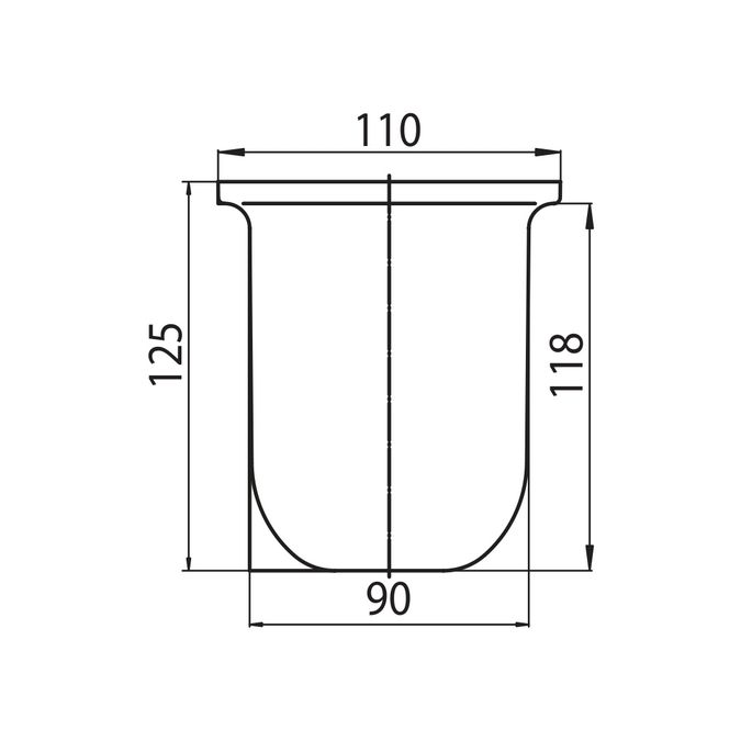 Emco 451500090 borstelglas gesatineerd
