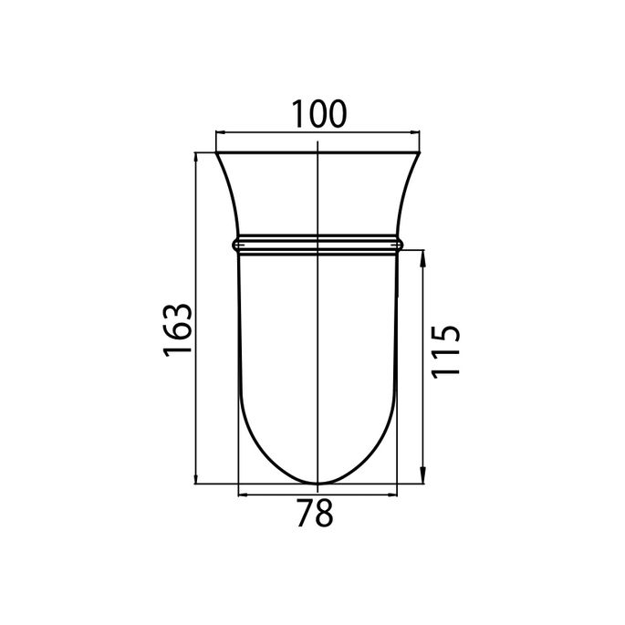 Emco Amphora 191500090 borstelglas gesatineerd