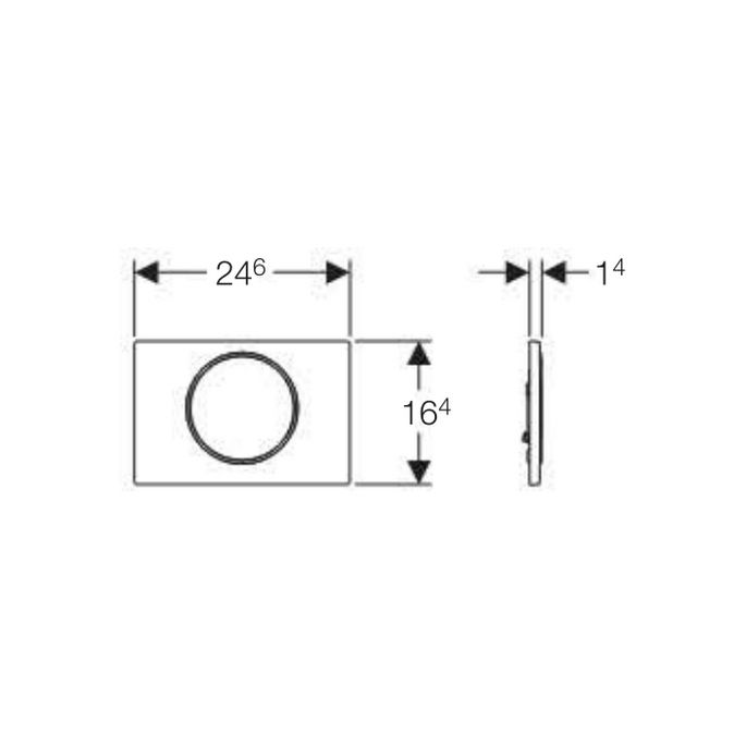 Geberit Sigma10 115758KN5 bedieningsplaat matchroom (OUTLET)