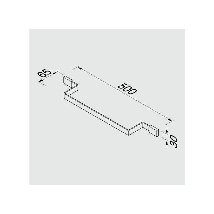 Geesa AIM 9184070250 wandhanddoekhouder 50cm chroom