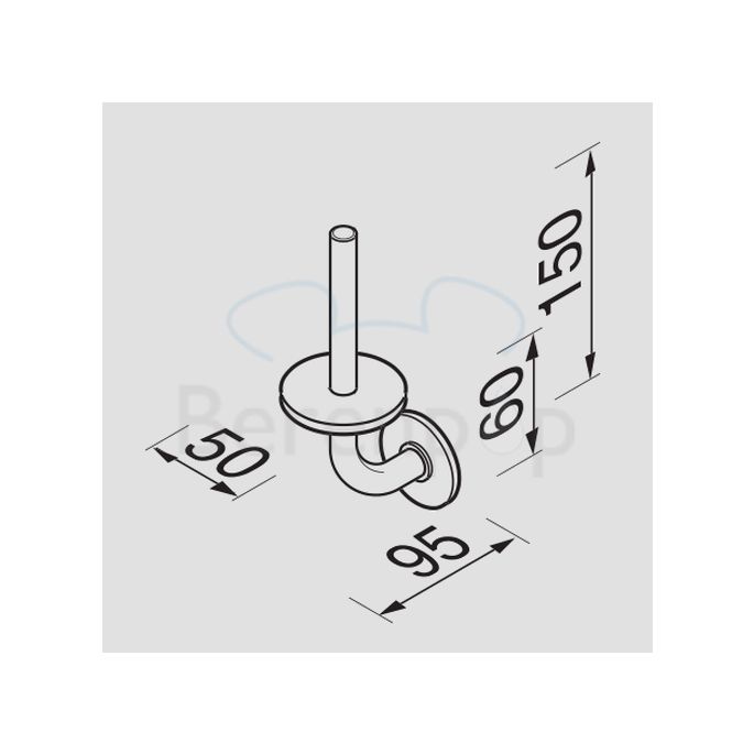 Geesa Hotel 126 reserverolhouder chroom (OUTLET)