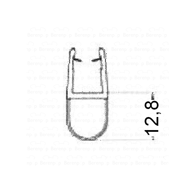HSK Kienle E87073-1 o-afdichtingsprofiel hoog (12.8mm), 200cm, 8mm *niet meer leverbaar*