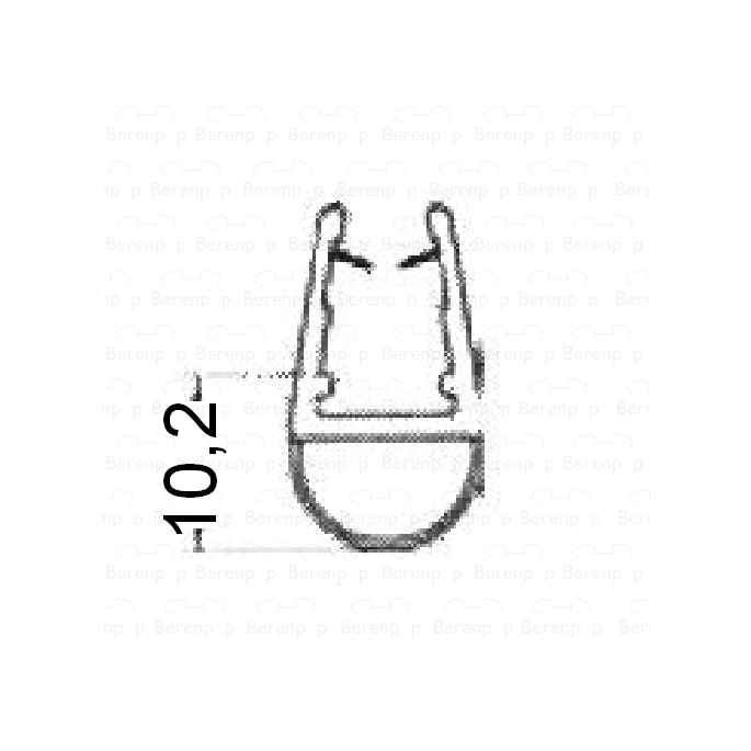HSK Kienle E87073-3 o-afdichtingsprofiel middel (10.2mm) 200cm, 8mm *niet meer leverbaar*