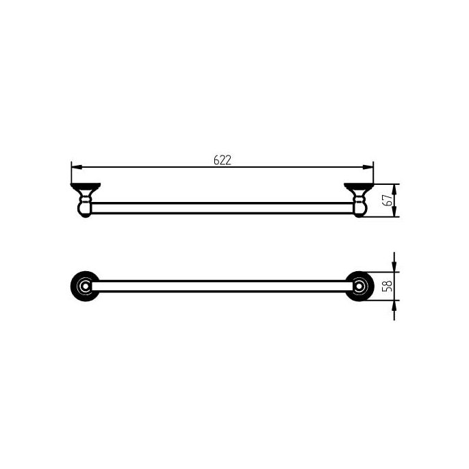 Haceka Allure 1126176 wandhanddoekhouder 55cm chroom