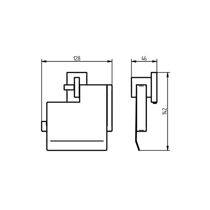 Haceka Edge 1143811 closetrolhouder met klep chroom