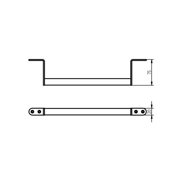 Haceka Ixi 1116108 badgreep 34cm RVS geborsteld