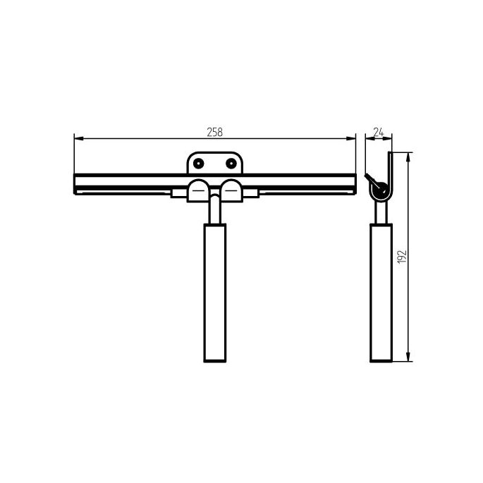 Haceka Ixi 1122909 wisser met ophanghaak RVS geborsteld