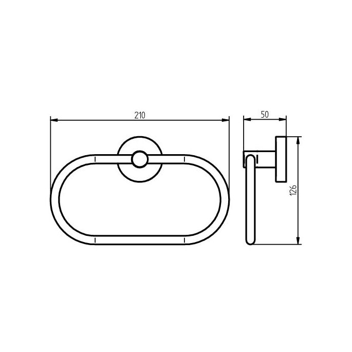 Haceka Kosmos Tec 1114553 handdoekring RVS geborsteld