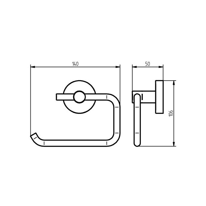 Haceka Kosmos Tec 1123857 closetrolhouder RVS geborsteld