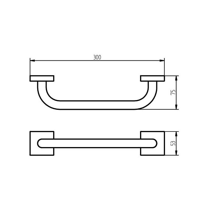 Haceka Mezzo Tec 1112654 badgreep 30cm RVS geborsteld