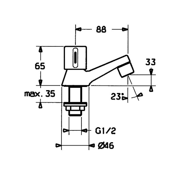 Hansa Nova 008921160050 fonteinkraan staand chroom
