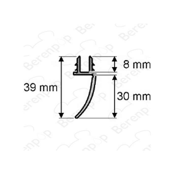 Huppe universeel 070009 aanlegprofiel, 201,2cm