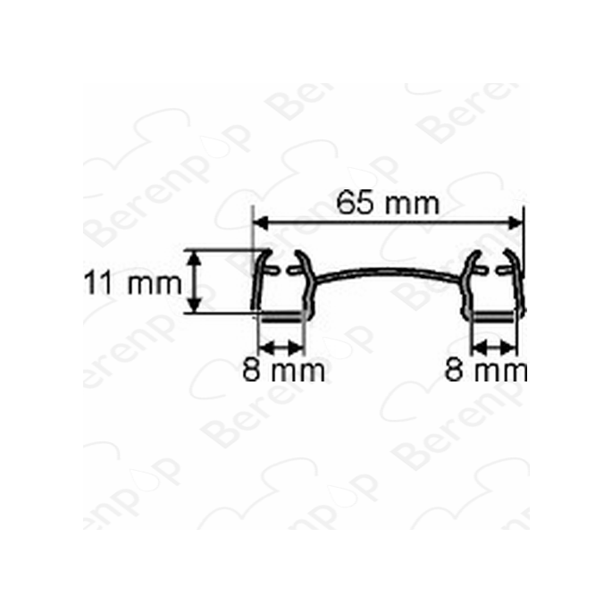Huppe universeel 070013 afdichtingsprofiel, 200cm / 8mm *niet meer leverbaar*