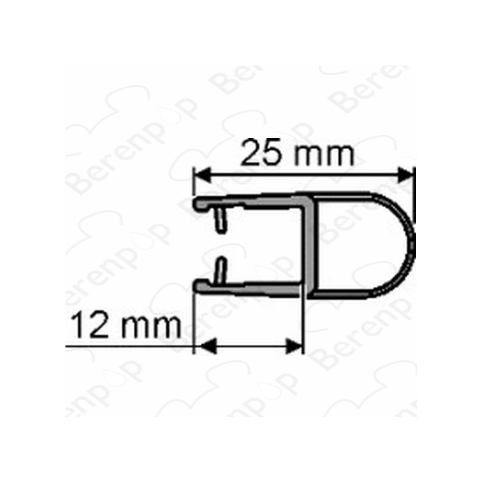 Huppe universeel 070038 o-profiel, 201cm / 8mm