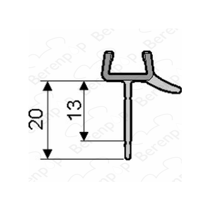 Huppe universeel 070055 afvoerprofiel gebogen 105cm / 6mm