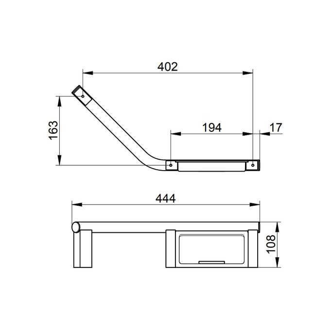 Keuco Collectie Plan 14909011037 handgreep 135° verchroomd